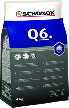 Schönox Schonox Q6 Sterk stofgereduceerde, flexibele, universele poederlijm zak 4 kg