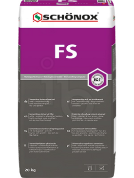 Schönox Schonox FS fijne, witte uitvlakmortel zak 4 kg